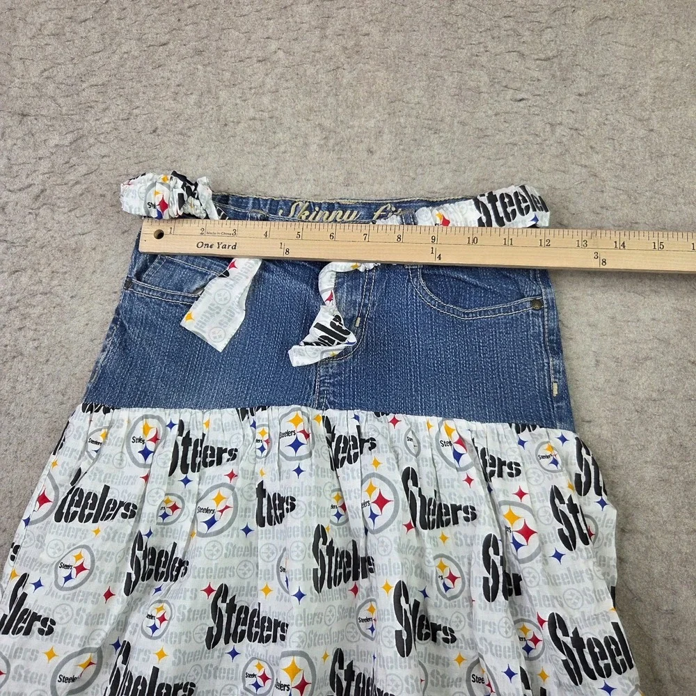 Crazy 8 Pittsburgh Stealers Denim Dress Youth Girls Sz 10 NFL